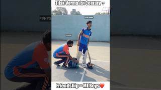 Tilak verma 1st ever international century❤️Sky sportsmanship Moment🥹 shorts cricket [upl. by Nevins]