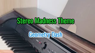 Stereo Madness Theme Geometry Dash  Piano solo [upl. by Immat]