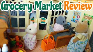 Grocery Market Review and Set Up  Sylvanian Families  Calico Critters [upl. by Kram475]