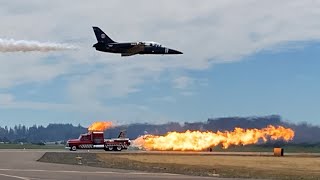 USAF Thunderbirds F35 Bearcat Skyraider Jet Truck  More  Oregon International Air Show [upl. by Forta]