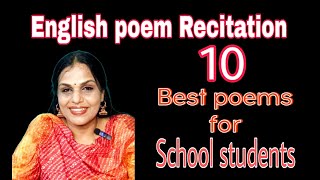 10 best English poems for RecitationStd 3 to plus two studentsimproves fluency in English👍🙂 [upl. by Ardnola]