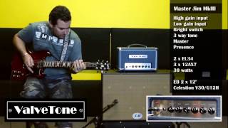 ValveTone Master Jim Mk3 Amp Demo [upl. by Juana]