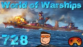 Nur noch 3 HP 728 World of Warships  Gameplay GermanDeutsch World of Warships [upl. by Htepsle]