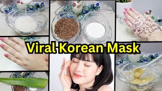 Viral Botox Whitening Mask with flaxseedKorean Secret Rice Creamskincare tips for whiteningbeauty [upl. by Tullusus]