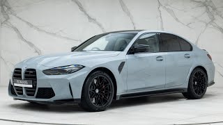 2022 BMW M3 Competition  Brooklyn Grey  Walkaround amp Interior amp Revs 4K [upl. by Rip]