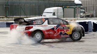 Sébastien Loeb Show with Citroen DS3 WRC  Red Bull Speed Day Bologna Motor Show 2012 [upl. by Ainecey333]