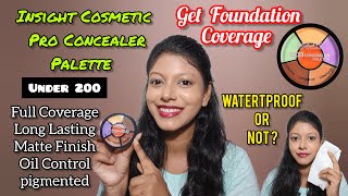 How to use Insight Cosmetic Pro Concealer Palette Full Makeup Watertest ResulReview amp Demo [upl. by Skoorb307]