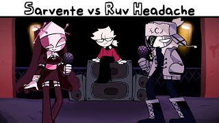 Sarvente vs Ruv Headache Cover  vs Garcello  FNF Friday Night Funkin [upl. by Onibas]