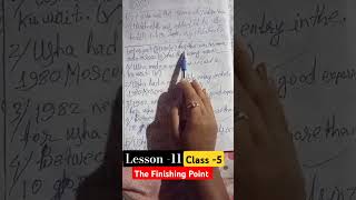 Ch11 The Finishing Point Class 5 l Textbook Questions Answers l WB Board [upl. by Akkim768]