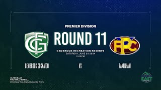 R11 Prem Snrs Gembrook Cockatoo vs Pakenham 29062024 [upl. by Yerfdog]