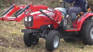 Cutting Grass In The Winter with Fleming Topper and Massey Ferguson 1525 [upl. by Fondea]