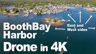 What does Boothbay Harbor Maine look like in remarkable definition  Drone 4K  Fly Over [upl. by Ferrel224]