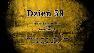 58 dzień  Codzienna powtórka przed maturą  podstawa [upl. by Yahska995]