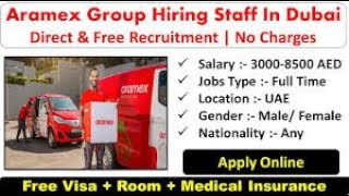 Aramex Group Jobs In Dubai With Visa dubaijobs jobsindubaionvisitvisa [upl. by Jolanta]