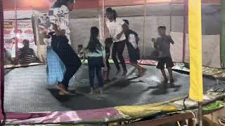 Jumping jhula for children’s  mela me jhula laga hain  bacche masti kr rahe hai  viralvideo [upl. by Aneret198]