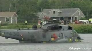 Royal tour Kate Middleton looks on as Prince William lands helicopter on water in emergency [upl. by Orimar669]