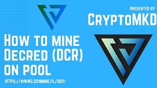 How to mine Decred DCR on pool [upl. by Belia542]