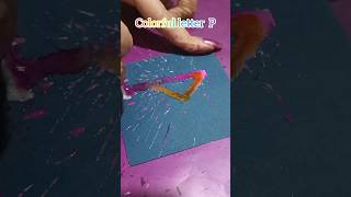 colorful letter P😲✨🌈 shorts art calligraphy lettering asmrsounds [upl. by Heber]