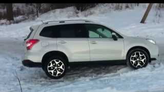 Subaru Forester winter climb hill and easy offroad [upl. by Ahswat]