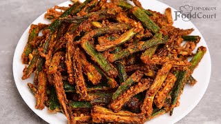 Crispy Ladys Finger Fry Kurkuri Bhindi Okra Fry [upl. by Kcin]