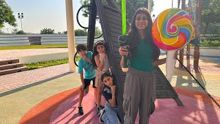 Deema and Sally Play Hide and Seek at the playground with cousins [upl. by Poulter931]