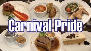 Carnival Pride  Main Dining Room Menus amp Food Photos  Journeys Cruise November 2019  ParoDeeJay [upl. by Bevon673]