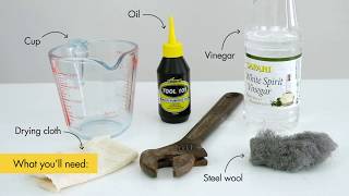 How to clean rusty tools [upl. by Xonnel]