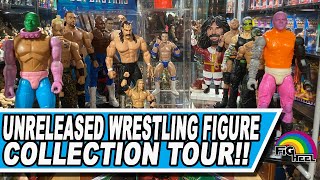 Tour of PROTOTYPE amp UNRELEASED WWE WWF amp WCW Wrestling Action Figure Collection [upl. by Allis807]