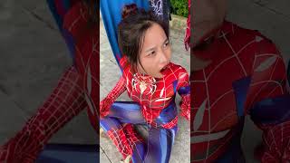 Spiderman transforms into Venom Red spider Blue spider  shorts youtubeshorts funny [upl. by Lindholm425]