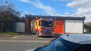 Cheshire Fire And Rescue Service Congleton 1st Pump Turnout [upl. by Htinnek]