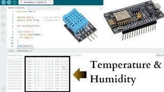 NodeMCU ESP8266 with Temperature and Humidity Sensor [upl. by Dnomal173]