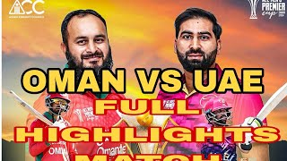 OMAN VS UAE FULL HIGHLIGHTS MATCH CRICKET MATCH cricket livecricketmatchtoday OMANVSUAE [upl. by Eleik]