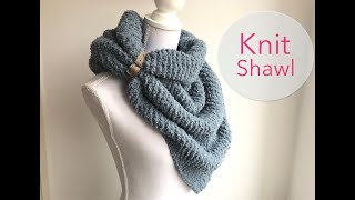 Knit soft sweatheart shawl  triangle shawl [upl. by Ennayd]