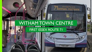 Witham Town Centre  First Essex 71  Realtime [upl. by Mussman]