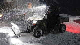 CFMOTO Uforce 1000 Plowing Snow [upl. by Novyaj]