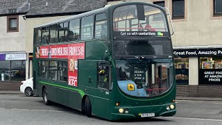 Thrash McGills Scotland east Volvo B7TL Gemini 1 2840 BU06 CXJ Service2A [upl. by Noelani529]