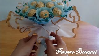 Chocolate bouquet Ferrero bouquet diybouquet ferrero chocolatebouquet [upl. by Einahpats]