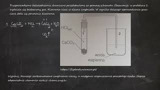 Przeprowadzono doświadczenie chemiczne przedstawione za pomocą schematu Obserwacje w probówce 1 [upl. by Aninaj]