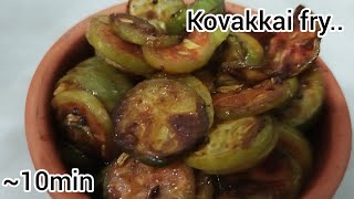 kovakkai fry  simple side dish recipe  cook with bommi [upl. by Dympha]