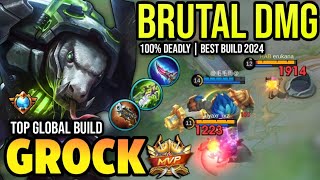 GROCK BEST BUILD 2024  TOP GLOBAL GROCK GAMEPLAY  MOBILE LEGENDS✓ [upl. by Olodort]