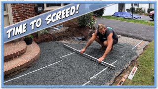 How To Screed For a Paver Walkway DIY [upl. by Damas209]