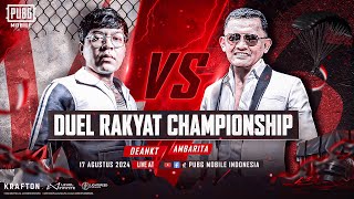 ⚔️ DEANKT VS AMBARITA ⚔️ DUEL RAKYAT CHAMPIONSHIP ⚔️ MERDEKA ⚔️ PUBGM INDONESIA [upl. by Florinda904]