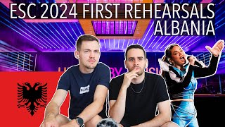 🇦🇱 ALBANIA EUROVISION 2024  1ST REHEARSAL  BESA  TITAN  REACTION [upl. by Namzaj]