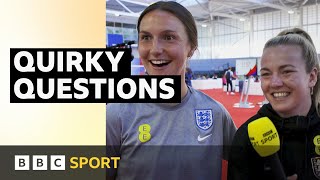 Euro 2022 Englands Lionesses answer quirky questions  BBC Sport [upl. by Amyaj]