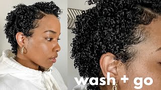 SUPER DEFINED Wash N Go on SHORT Curly HAIR [upl. by Snook]