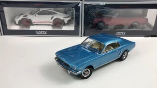 Ford Mustang Hardtop Coupe 1965 118 Norev Diecast Model Review [upl. by Airrat]