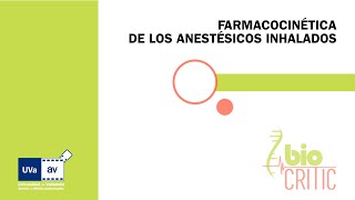 FARMACOCINÉTICA DE ANESTÉSICOS INHALADOS [upl. by Elfie270]