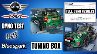 MINI John Cooper Works 20 228bhp231ps Dyno Test with Bluespark Tuning Box [upl. by Anrev]