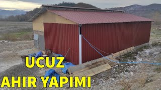 UCUZ AHIR YAPIMI hayvancılık büyükbaş inek dana besi ahıryapımı çiftlik [upl. by Aek]