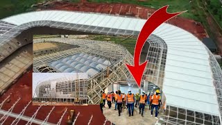 Stade olympique de Diamniadio visite de chantier Galo Bâ partie 3 [upl. by Auhsohey]